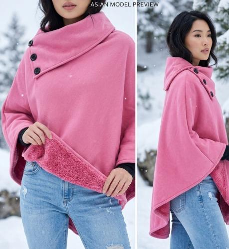 Poncho Liso con Piel