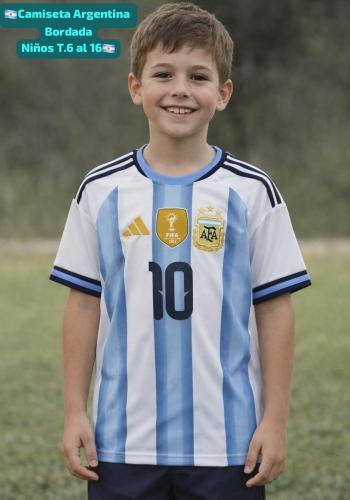 Camiseta Selección Argentina Niños Bordada