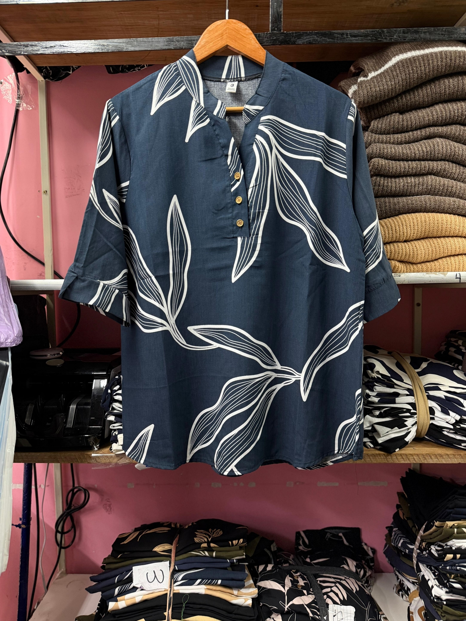 Camisola Cuello Mao Manga 3/4 - Imagen 2