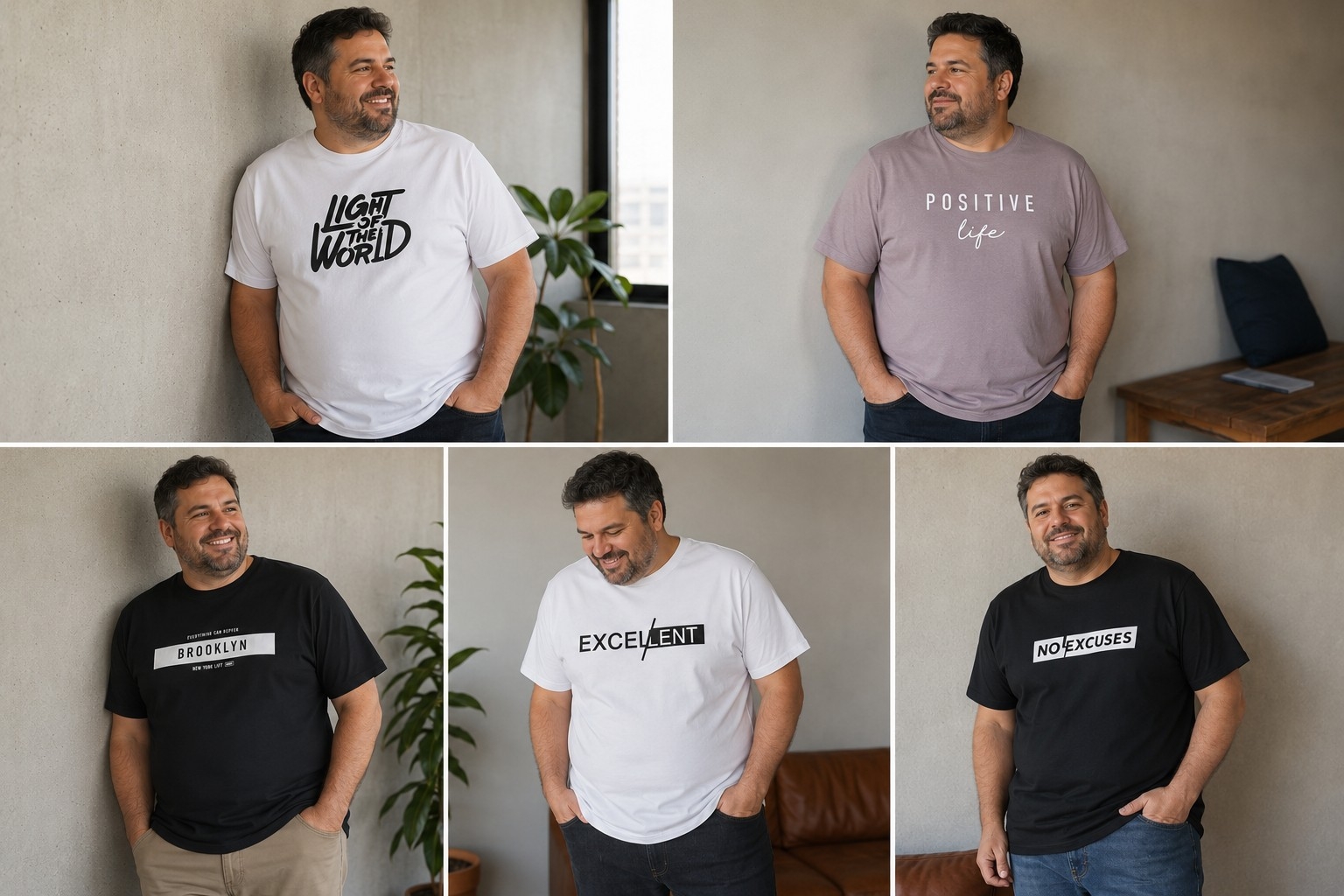 Remeras Estampadas Talles Especiales Algodón Peinado ( N ) - Imagen 6
