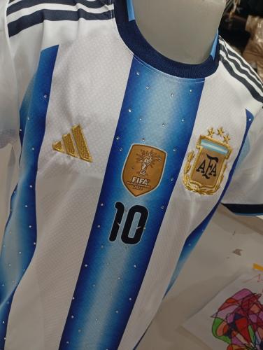 Camiseta de Argentina Bordado con Brillo - Miniatura 3