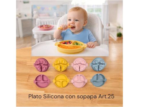 Plato Silicona con Sopapa Art.25