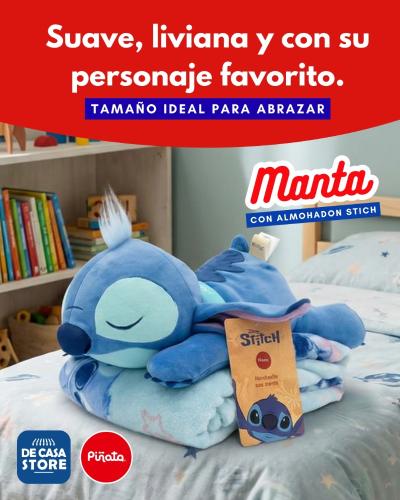 Manta Infantil Stitch 152x120 + Peluche 45x35 Disney Oficial - Miniatura 3