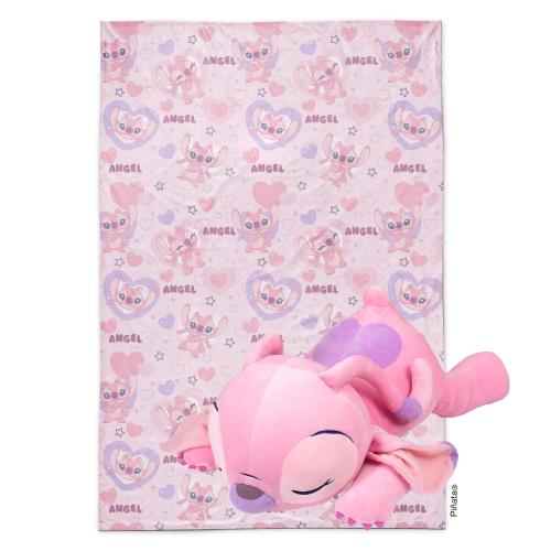 Manta Piñata Infantil Stitch Rosa 152x120 + Peluche 45x35 Disney Oficial - Miniatura 6