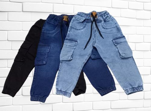 Pantalón Jogger Cargo de Jeans Elastizado de Bebé