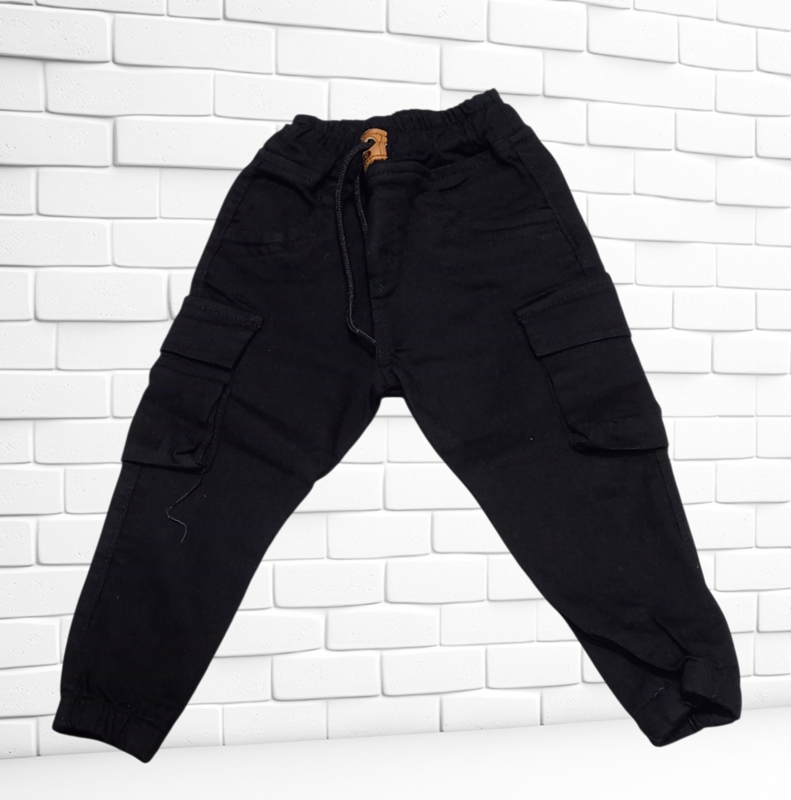 Pantalón Jogger Cargo de Jeans Elastizado de Bebé - Imagen 3