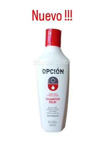 Nuevo! Opción Shampoo Matizador para Cabellos Teñidos de Rojo X 225ml