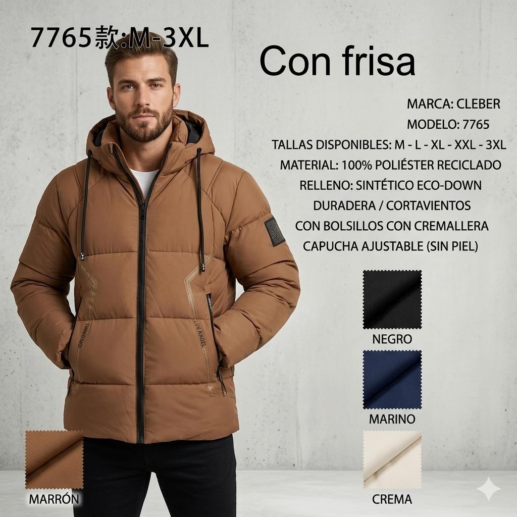 Camperon Imperneable C/piel de Hombre - Imagen 1