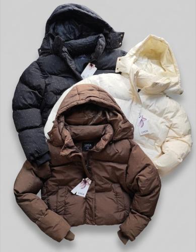 Campera Puffer con Brillo Importado