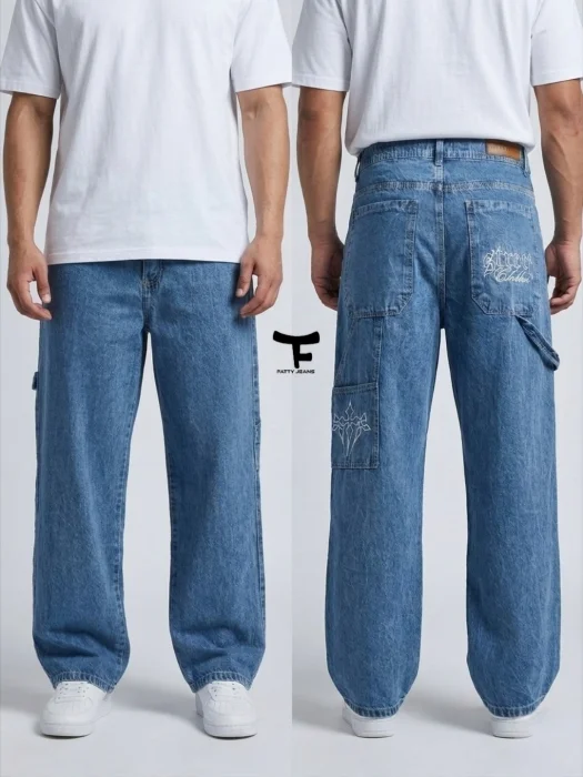 Baggy Carpintero Bordado de Hombre