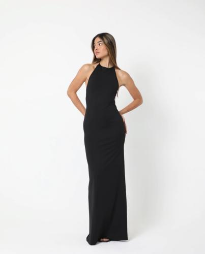Vestido Corte Sirena Largo Espalda Abierta para Atar