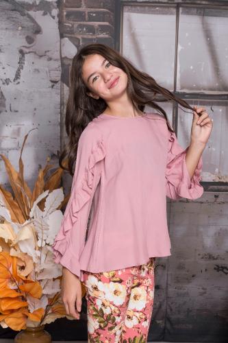 Camisola Mariana Poplin Detalle Vuelos en Manga - Miniatura 5