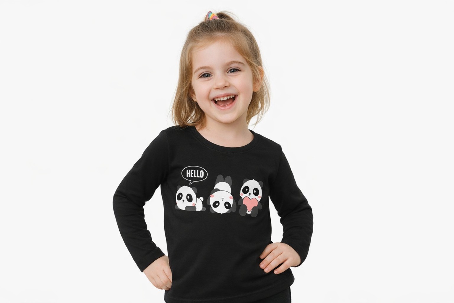 Camiseta Manga Larga Nena Algodón Peinado - Imagen 2