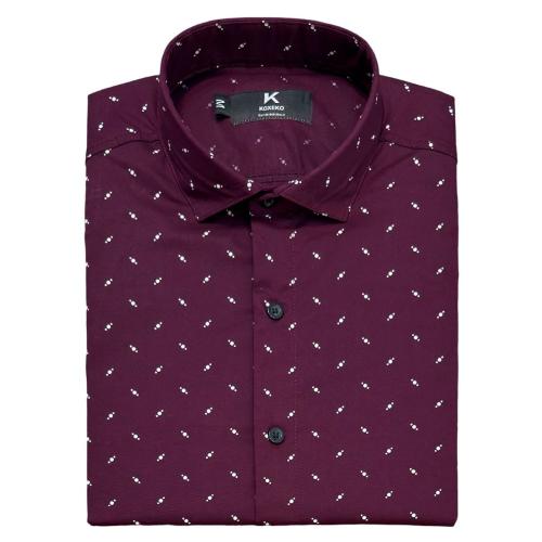 Camisa Estampado Elastizado Slim Fit Manga Larga - Miniatura 2