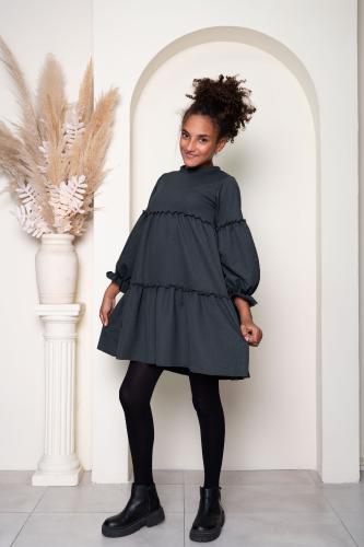 Vestido Catalina Crepp Friza - Miniatura 1