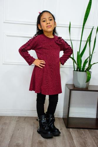 Vestido Anabella Tejido C/ Volado en la Manga - Miniatura 3