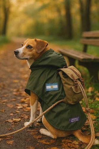 Impermeables Verde Militar para Mascotas - Miniatura 2