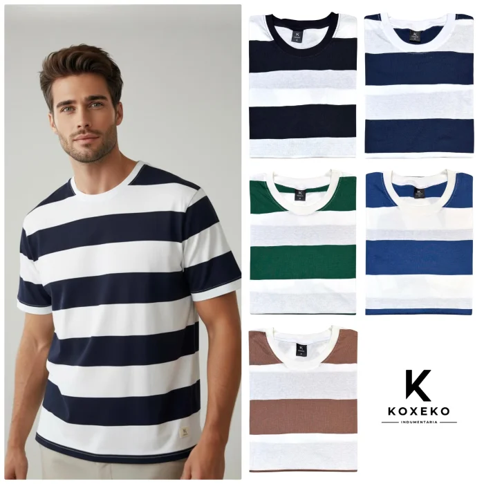 Remera Rayada Jersey Algodón Premiun