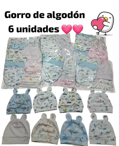 Gorro de Algodón de Bebe (6un)