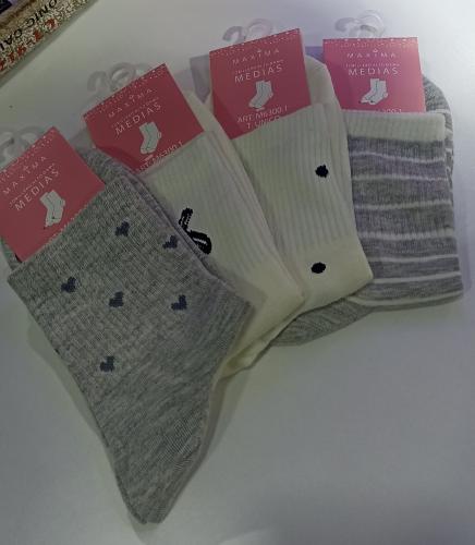 Tenis de Dama Algodón Estampada Corazón/rayas Ultra Soft Maxima