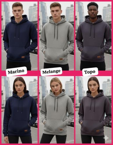 Buzos Frizados Lisos con Capucha Unisex - Miniatura 1