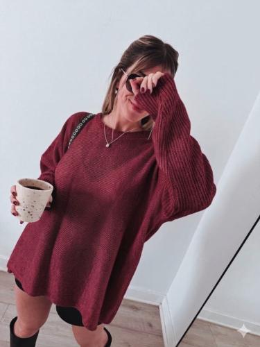 Maxi Sweater Liso Frizado