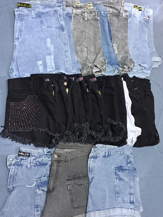 Shorts Jeans Rigido