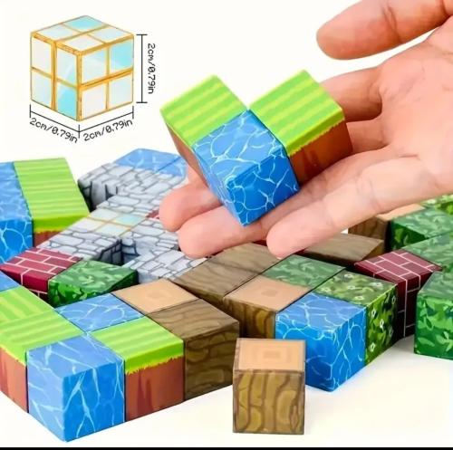 Juegos Bloques Magnéticos, Imantados  de 48, Didácticos - Miniatura 3