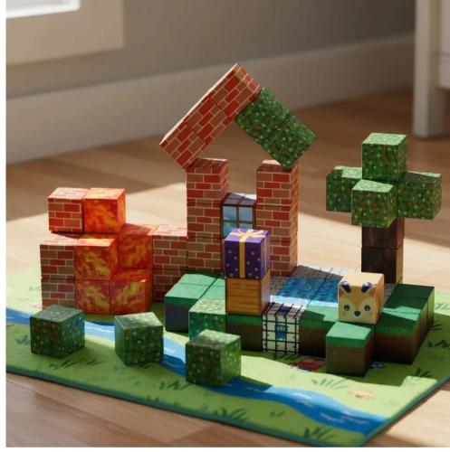 Juegos Bloques Magnéticos, Imantados  de 48, Didácticos - Miniatura 5