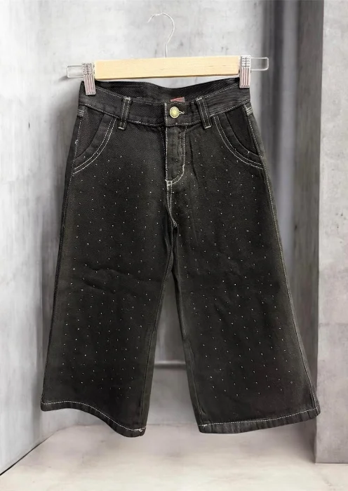 Baggy Negro Nena C/ Brillos Calze Grande