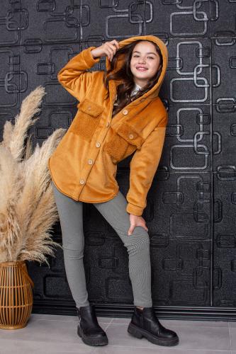 Campera Roma Tipo Camisaco Corderoy C/piel - Miniatura 5
