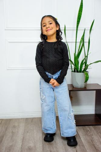 Remera Estela Tejido de Punto Corte en "v" - Miniatura 3