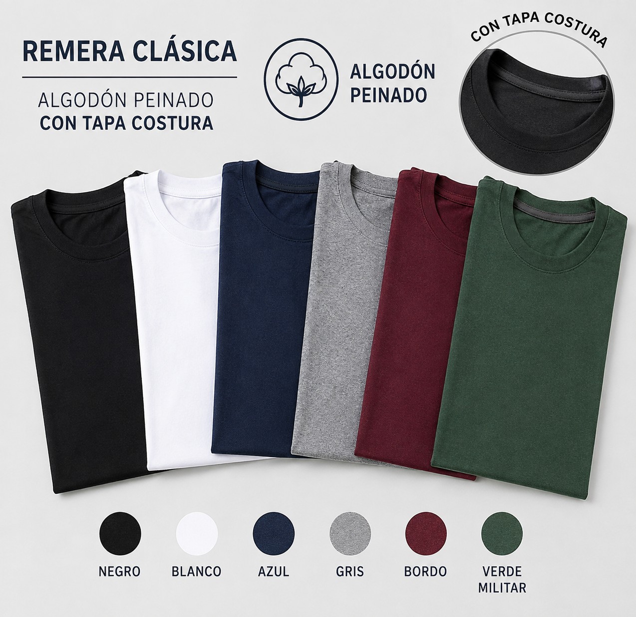 Remeras Algodon Peinado - Imagen 3