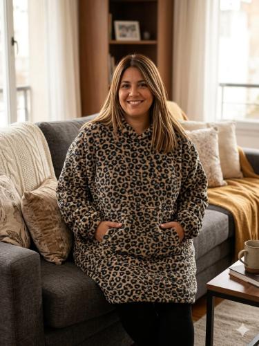 Maxi Mantas de Anima Print Abarcan hasta un Talle (8)