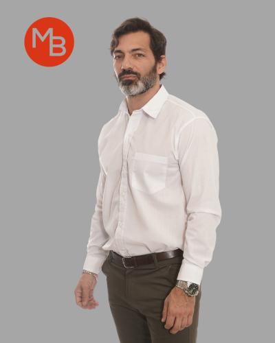 Camisa Clasica Lisa Hombre