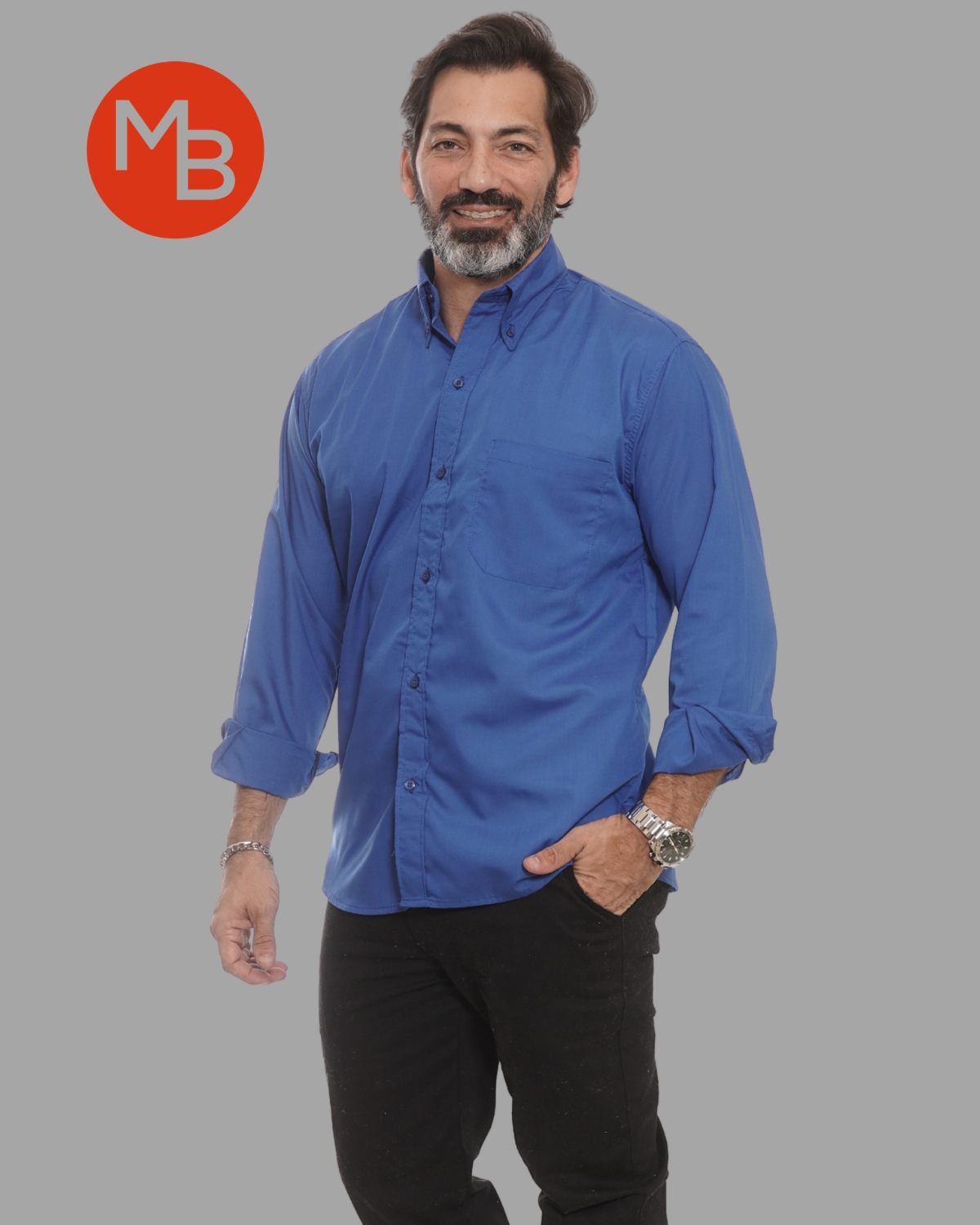 Camisa Clasica Lisa Hombre - 6.jpg