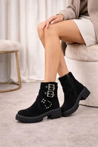 Bota 340 Gamuza con Hebillas y Estribos