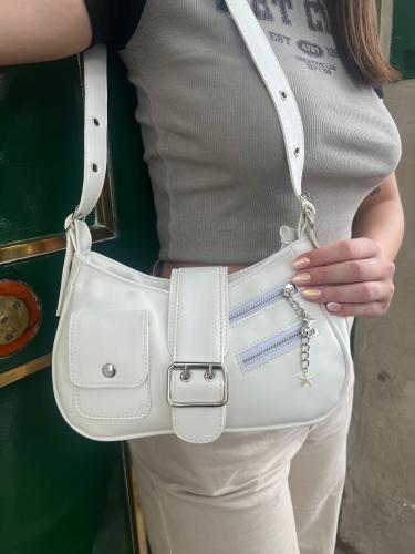 Cartera Mini Bag Baguette Blanca - Miniatura 2