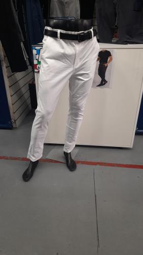Pantalon Chino Color Blanco