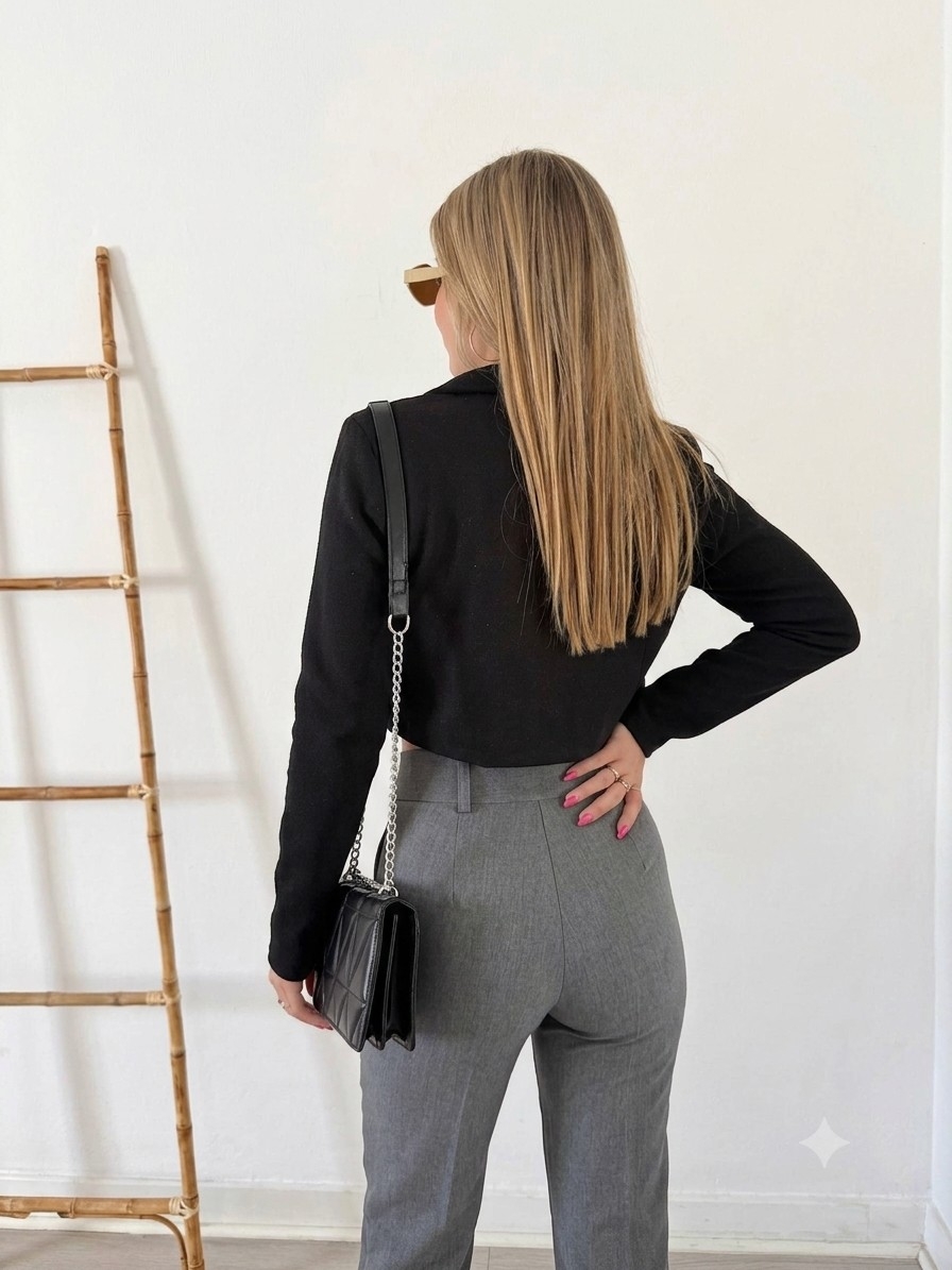 Saco Corto Blazer de Paño - Imagen 5