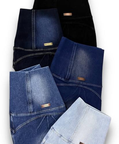 Calza Jean Fajera Mossa Tiro Alto Faja Tela Símil Jean Marca Mossa - Miniatura 3