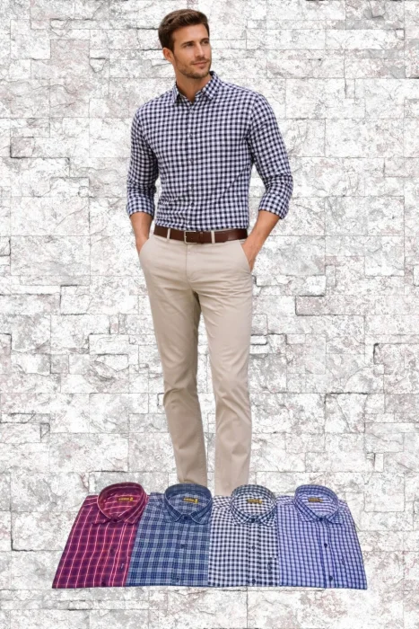 Camisa Cuadros M/larga