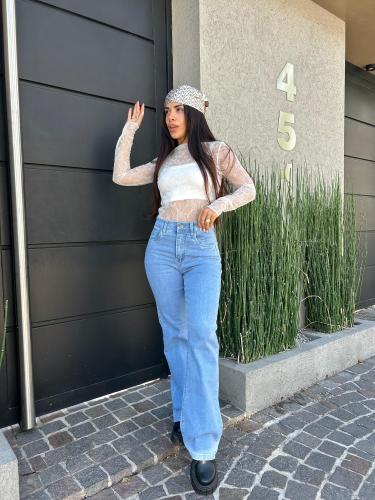 Wide Leg Celeste Elastizado