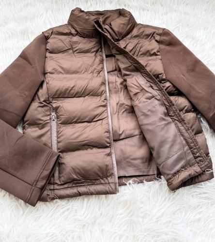 Campera Importada Puffer C Detalle Manga de Neopren