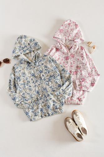 Chaqueta de Gabardina  Estampado con Flores