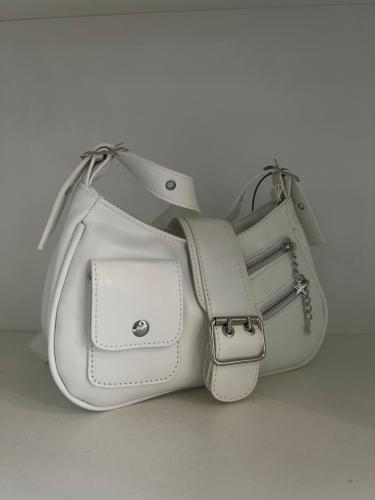 Cartera Blanca Mini Bag Baguette