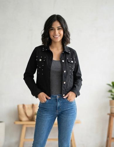 Campera Gabardina con Tachas - Miniatura 2