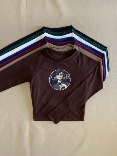Remera Manga Larga con Estampa