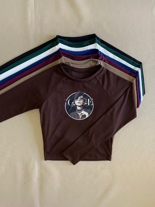 Remera Manga Larga con Estampa