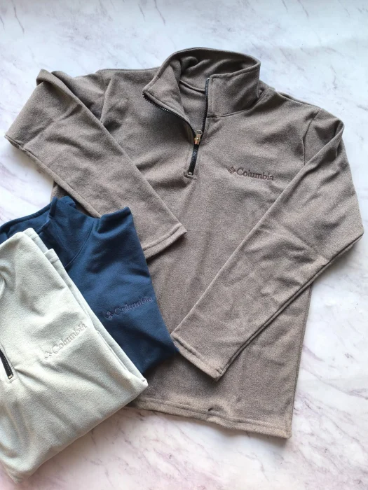 Buzo Micropolar Columbia de Hombre Medio Cierre
